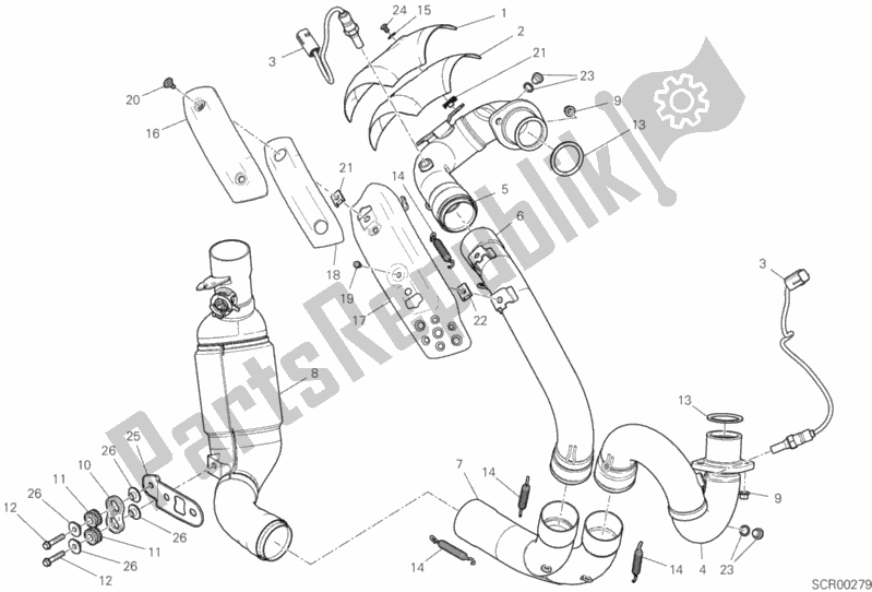 Alle onderdelen voor de Uitlaatpijp Assy van de Ducati Scrambler 1100 Special USA 2018